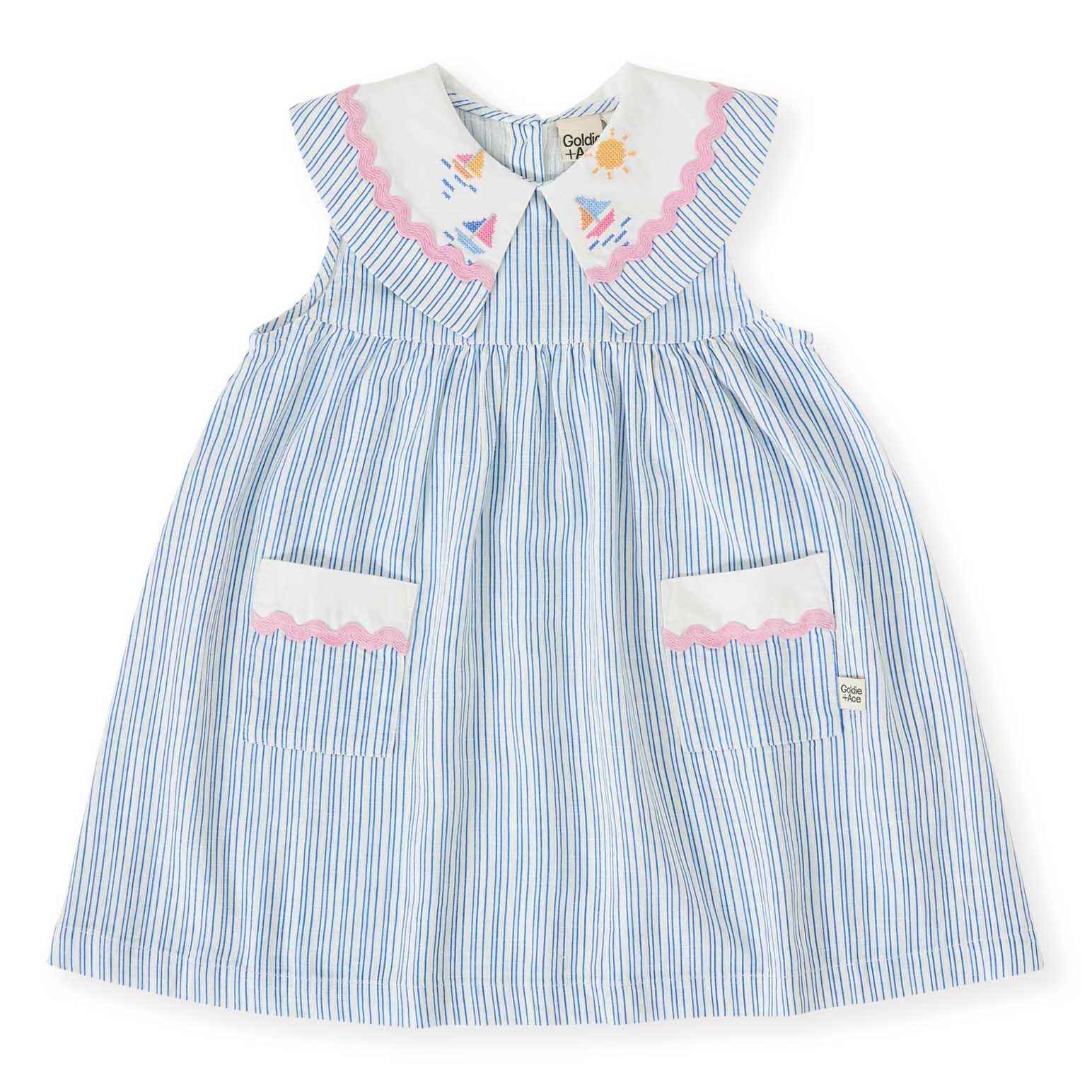 Goldie + Ace Sailor Stripe Lucy Collared Dress 6M-2Y